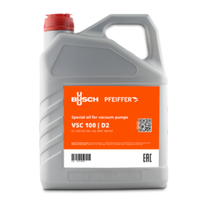 Imagen representativa: Aceite Busch VSC 100/D2 5 L; no corresponde específicamente al SKU 0831168356 de 1 L.